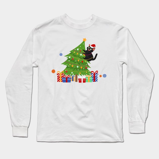 Cat Meowy Family Matching Christmas Pajamas Santa Cats Xmas Long Sleeve T-Shirt by saugiohoc994